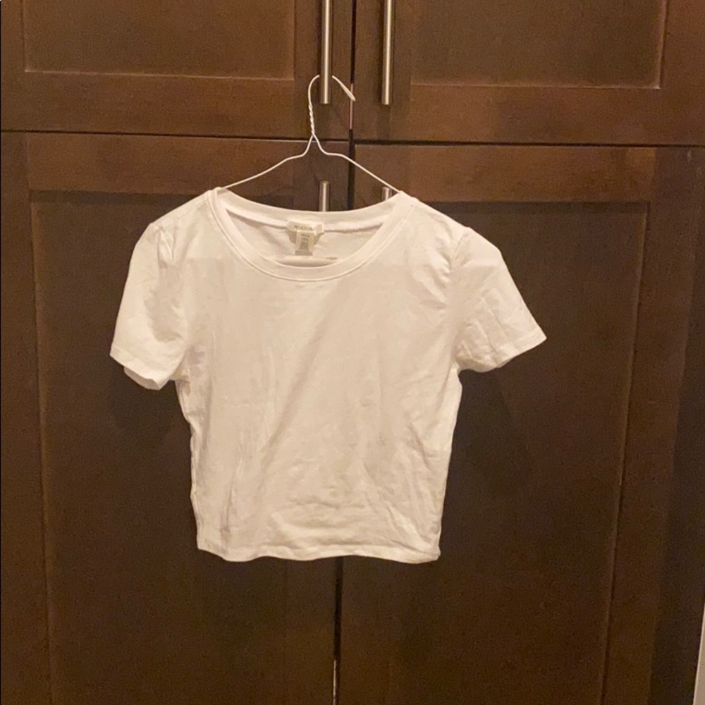 plain white crop top!